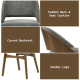 Delmon - Side Chair (Set of 2) - Gray / Walnut