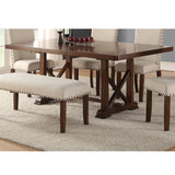 Dining Table With Leaf And Unique X Design Base - Cherry
