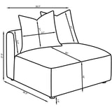 Colleen - Armless Chair With Pillows - Terracotta
