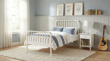 Jones Wood Twin Open Frame Bed White - 400415T