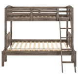 Flynn Wood Twin Over Full Bunk Bed Weathered Brown - 400809