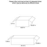 Ryder Wood Twin Over Twin Bunk Bed with Mattress Weathered Taupe - 400818-SM