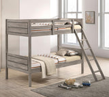 Ryder Wood Twin Over Twin Bunk Bed Weathered Taupe - 400818