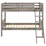 Ryder Wood Twin Over Twin Bunk Bed Weathered Taupe - 400818