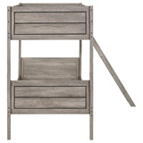 Ryder Wood Twin Over Twin Bunk Bed Weathered Taupe - 400818