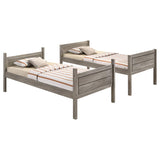 Ryder Wood Twin Over Twin Bunk Bed Weathered Taupe - 400818