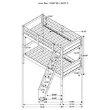 Ryder Wood Twin Over Twin Bunk Bed Weathered Taupe - 400818