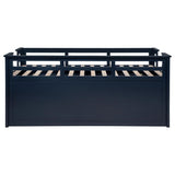 Carlsbad Wood Twin Captains Bed With Trundle Navy Blue - 401980T