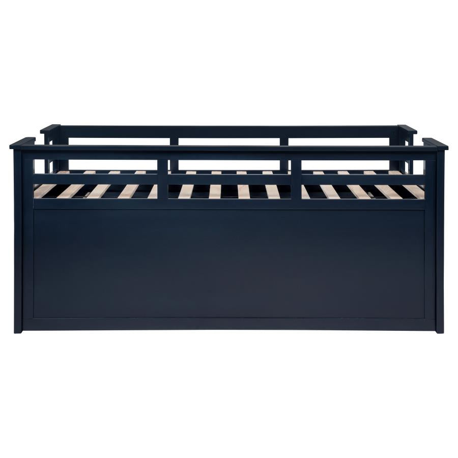 Carlsbad Wood Twin Captains Bed With Trundle Navy Blue - 401980T