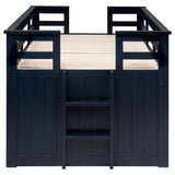 Carlsbad Wood Twin Captains Bed With Trundle Navy Blue - 401980T