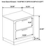 Sophia - 2 Drawer Nightstand