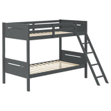 Littleton Wood Twin Over Twin Bunk Bed Grey - 405051GRY