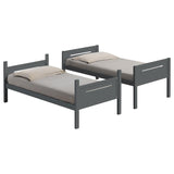 Littleton Wood Twin Over Twin Bunk Bed Grey - 405051GRY