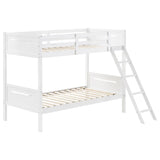 Littleton Wood Twin Over Twin Bunk Bed White - 405051WHT