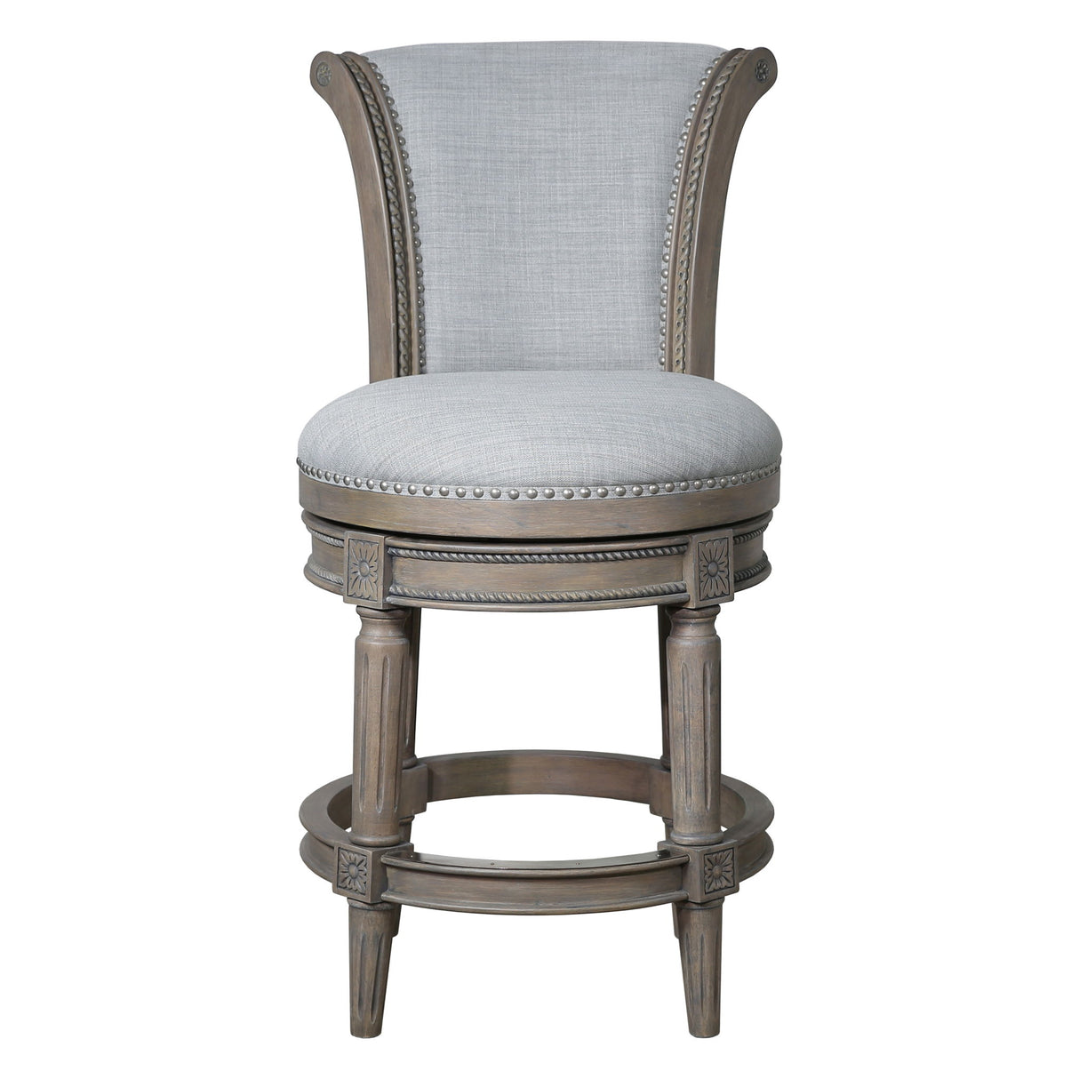 Swivel Barstool With High-Back