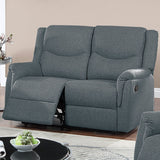 Modern Style Recliner Loveseat With Plush Armrest And Headrest