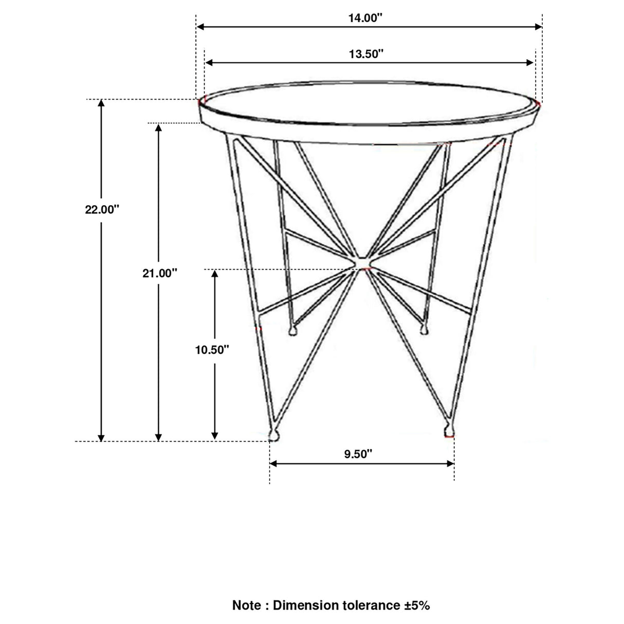 Sidney - Round Side Table - Green
