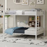 Bunk Bed For Kids, Convertible Frame With Ladders & Guardrail