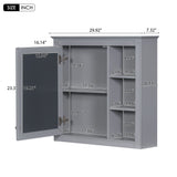 Wall Mounted Medicine Cabinet With Mirror And 3 Open Shelves