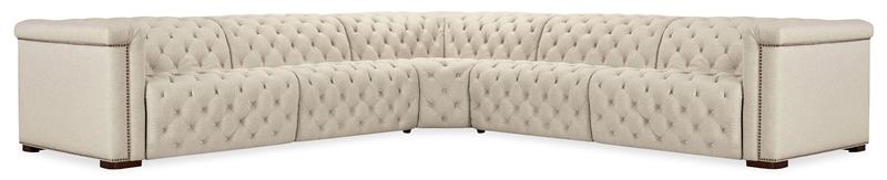 Savion Deux 5 Seat Sectional with Three Power Recliners and Six Power Headrests - SS435-5PC3-414