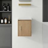 Floating Bathroom Vanity Combo, Wall Mounted Cabinet With Sink & Soft Close Doors For Small Bathrooms