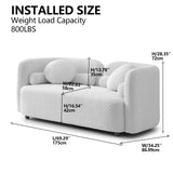 2 Seater Sofa Couch For Living Room - Light Beige