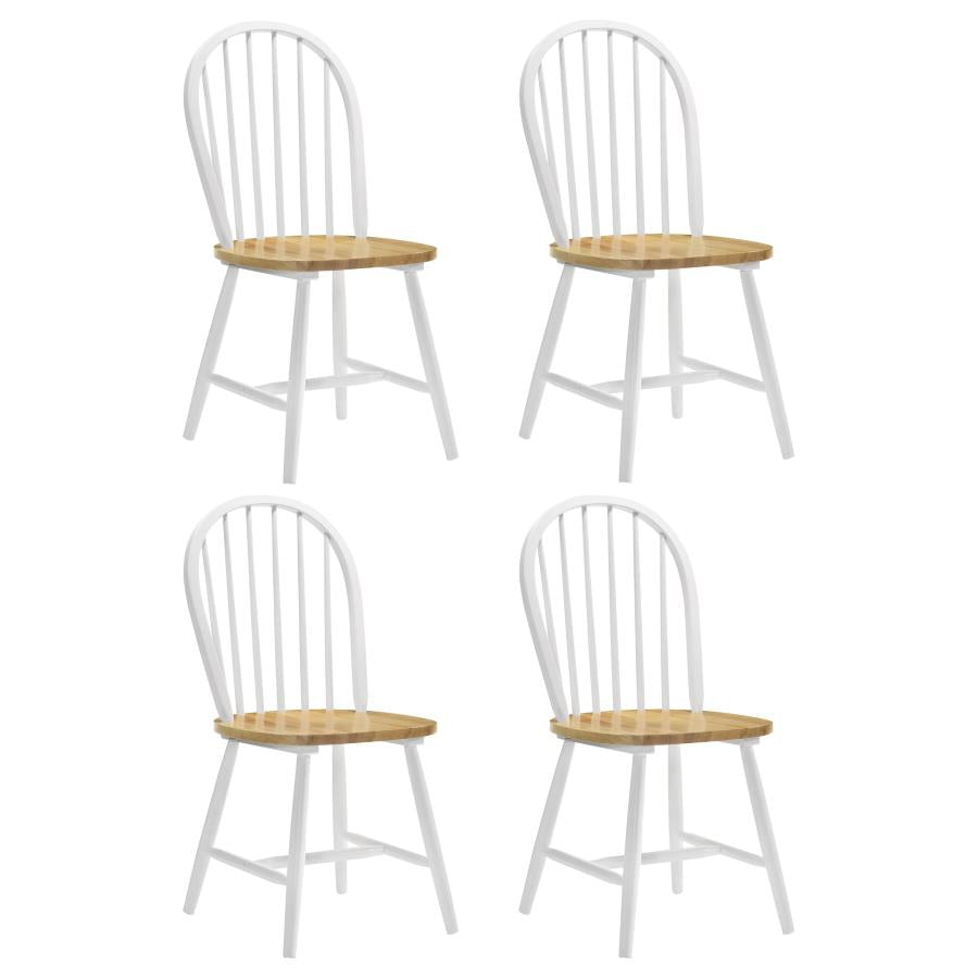 Cinder Wood Dining Side Chair White (Set of 4) - 4129