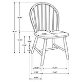 Cinder Wood Dining Side Chair White (Set of 4) - 4129