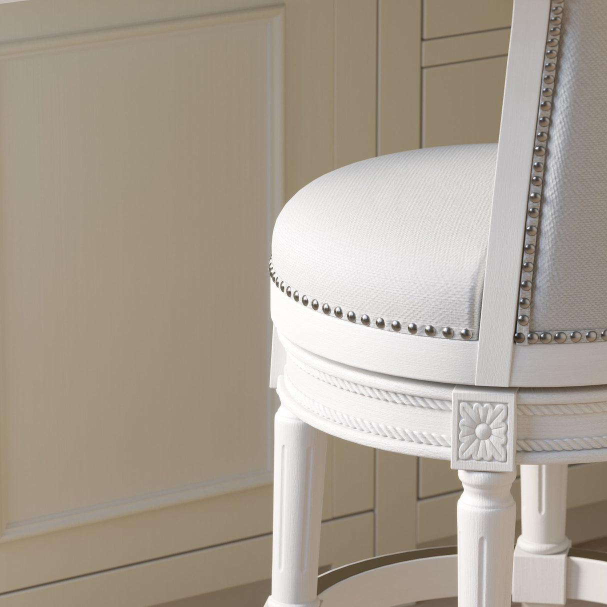 Swivel Barstool With High-Back