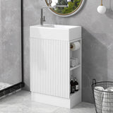 Modern Bathroom Vanity With Sink And 2 Tier Shelf
