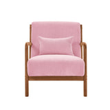 Upholstered Armchair With Back Support Pillow