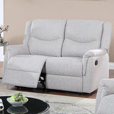 Modern Style Recliner Loveseat With Plush Armrest And Headrest