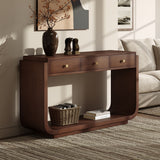 Console Table With 3 Drawers, Display Shelf