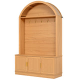 Arched Top Hall Tree With 5 Hooks