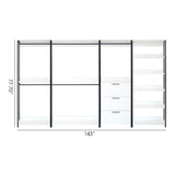 Fiona - Freestanding 4 Tower Walk-In Closet System - White
