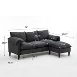 Convertible Combination Sofa With Footstools With Storage