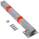 Square Parking Bollard Pole Barrier With Lock For Car Parking Protection And Home Garage Street Decor