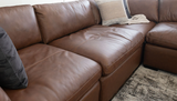 City Limits II 5-Piece Brown Leather Sectional - ARCDSCLx2+RACDSCL+LACDSCL+WEDSCL