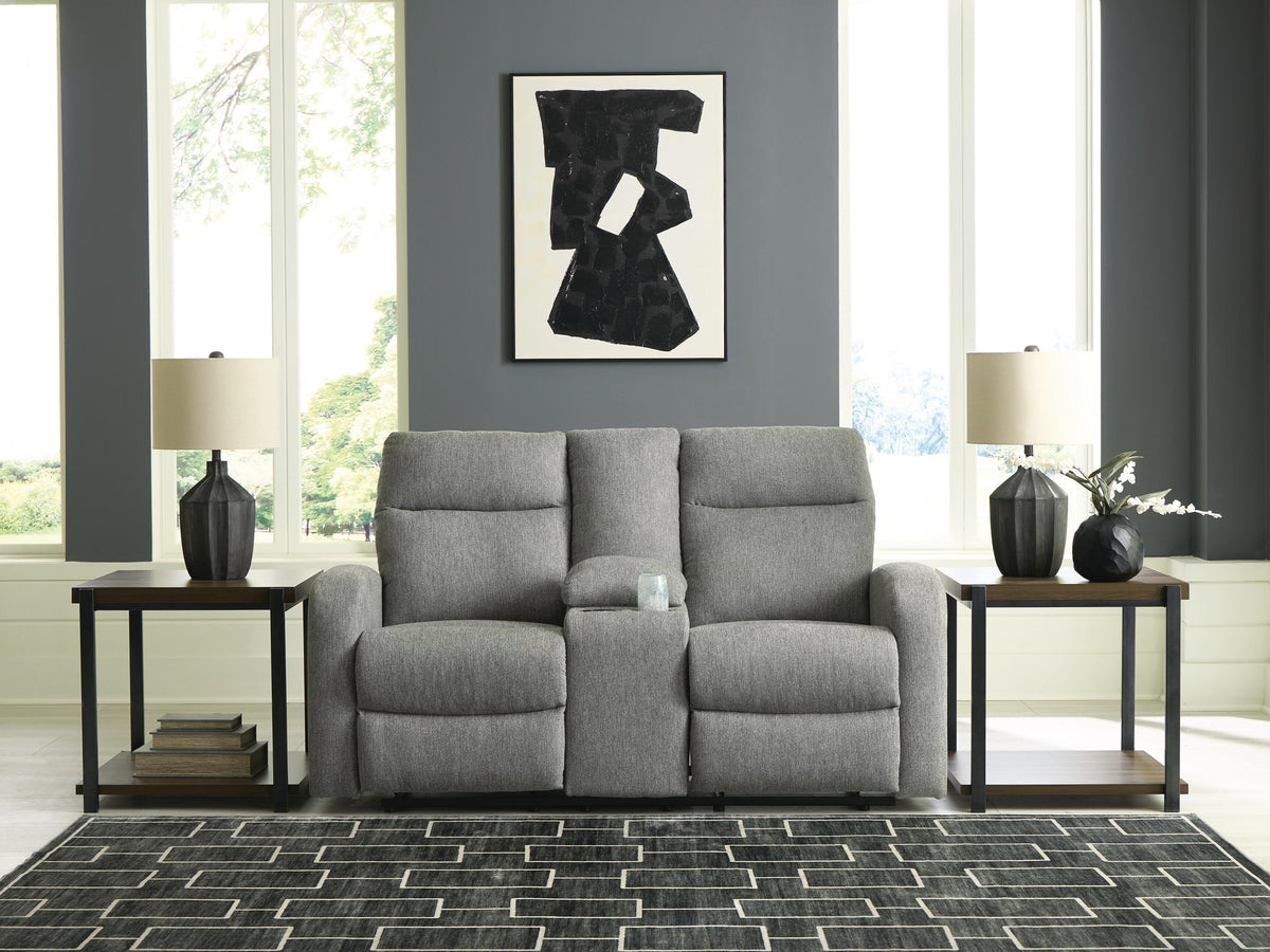 Gauntlet Reclining Loveseat with Console - PC4220494