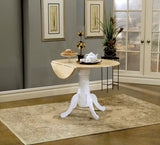 Allison Round 40-inch Drop Leaf Extension Dining Table White - 4241