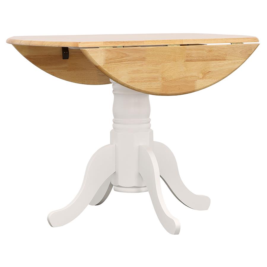 Allison Round 40-inch Drop Leaf Extension Dining Table White - 4241
