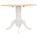 Allison Round 40-inch Drop Leaf Extension Dining Table White - 4241