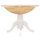 Allison Round 40-inch Drop Leaf Extension Dining Table White - 4241