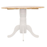 Allison Round 40-inch Drop Leaf Extension Dining Table White - 4241