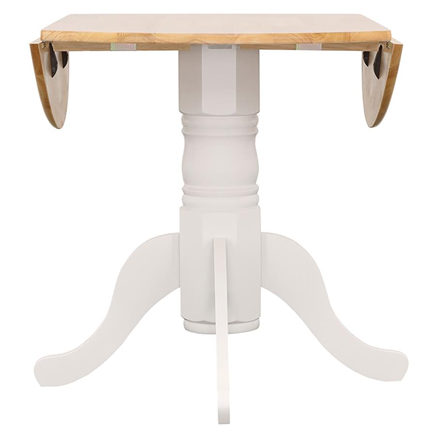 Allison Round 40-inch Drop Leaf Extension Dining Table White - 4241