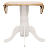 Allison Round 40-inch Drop Leaf Extension Dining Table White - 4241