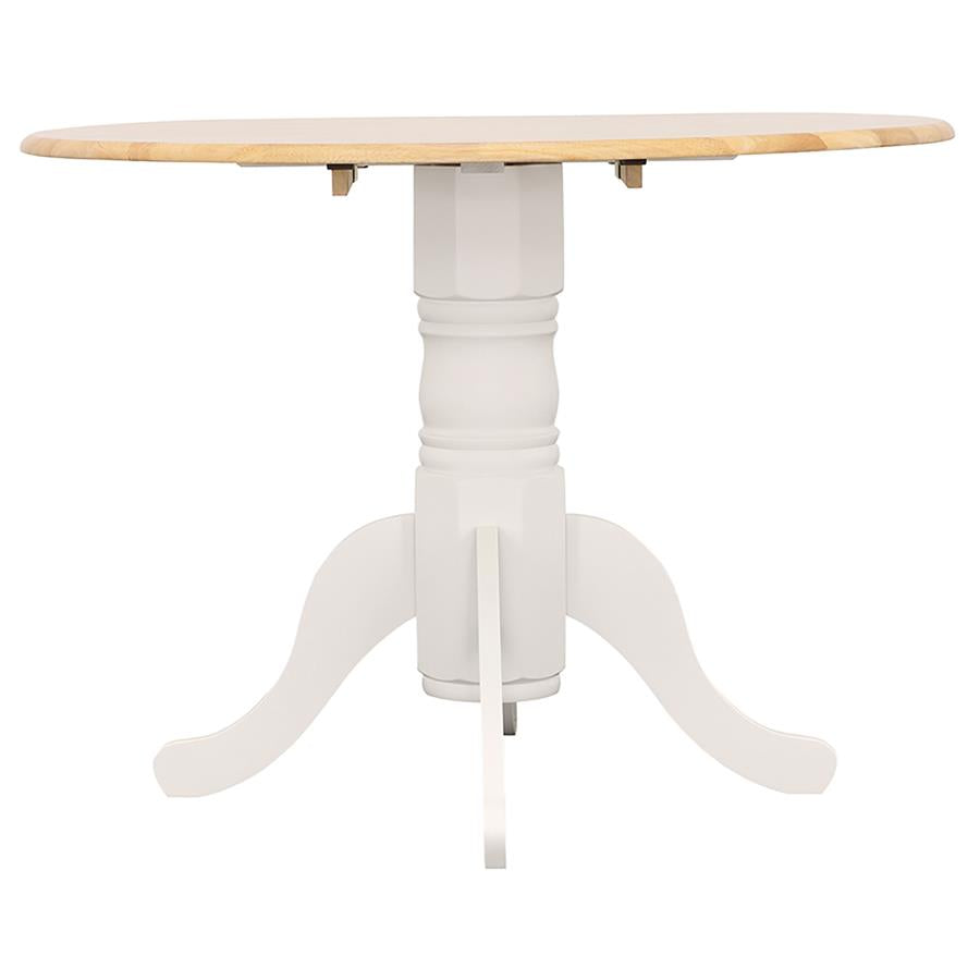 Allison Round 40-inch Drop Leaf Extension Dining Table White - 4241