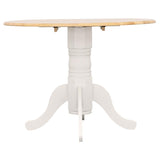 Allison Round 40-inch Drop Leaf Extension Dining Table White - 4241