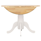 Allison Round 40-inch Drop Leaf Extension Dining Table White - 4241