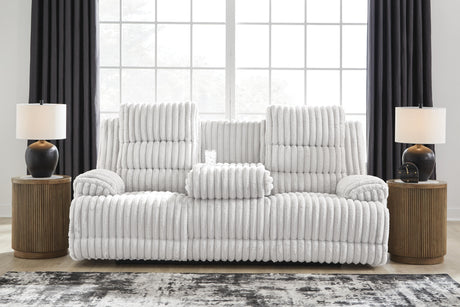 Rhines Falls Power Reclining Sofa with Drop Down Table - PC4280499